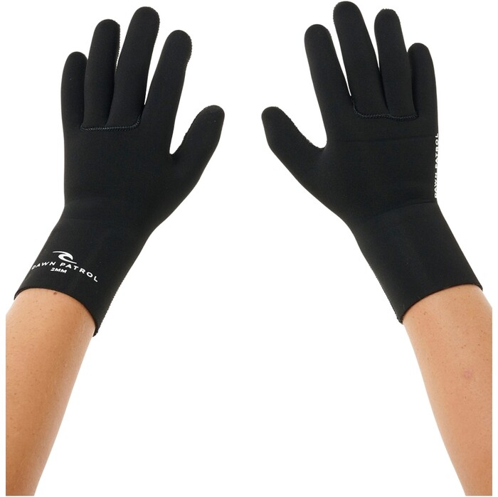 2024 Rip Curl Kids Dawn Patrol 2mm Gloves 000BSA - Black